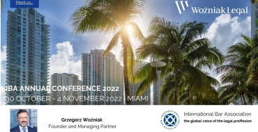 IBA 2022 Miami – 30 Oct - 4 Nov - Woźniak Legal
